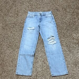 Distressed Light Blue Women's Jeans
